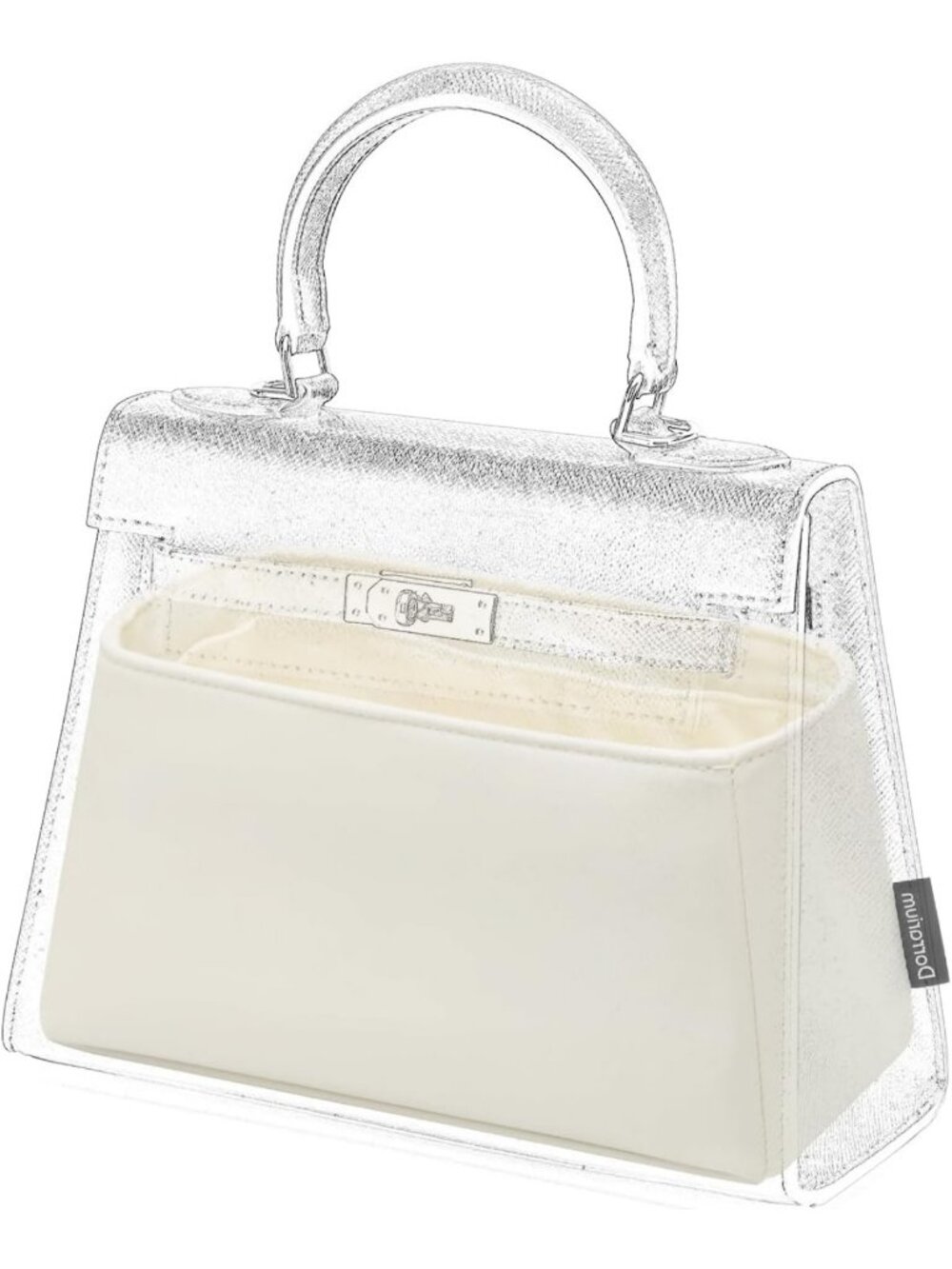 Luxury Silk Purse Organizer Insert for Designer Bags, Non-Slip Divider & Shaper